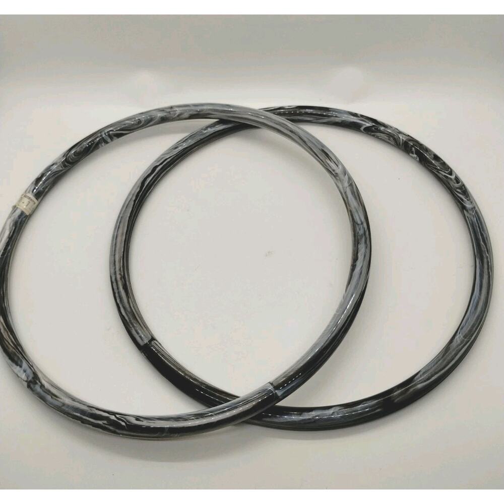 Vintage Purse Handles - Round Shape - 9" - Marbella - Black -Acrylic/Plastic
